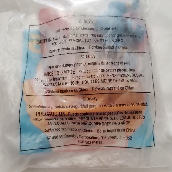 1996 McDonalds Disney's Aladdin 5 Genie New in Package - Picture 2 of 2